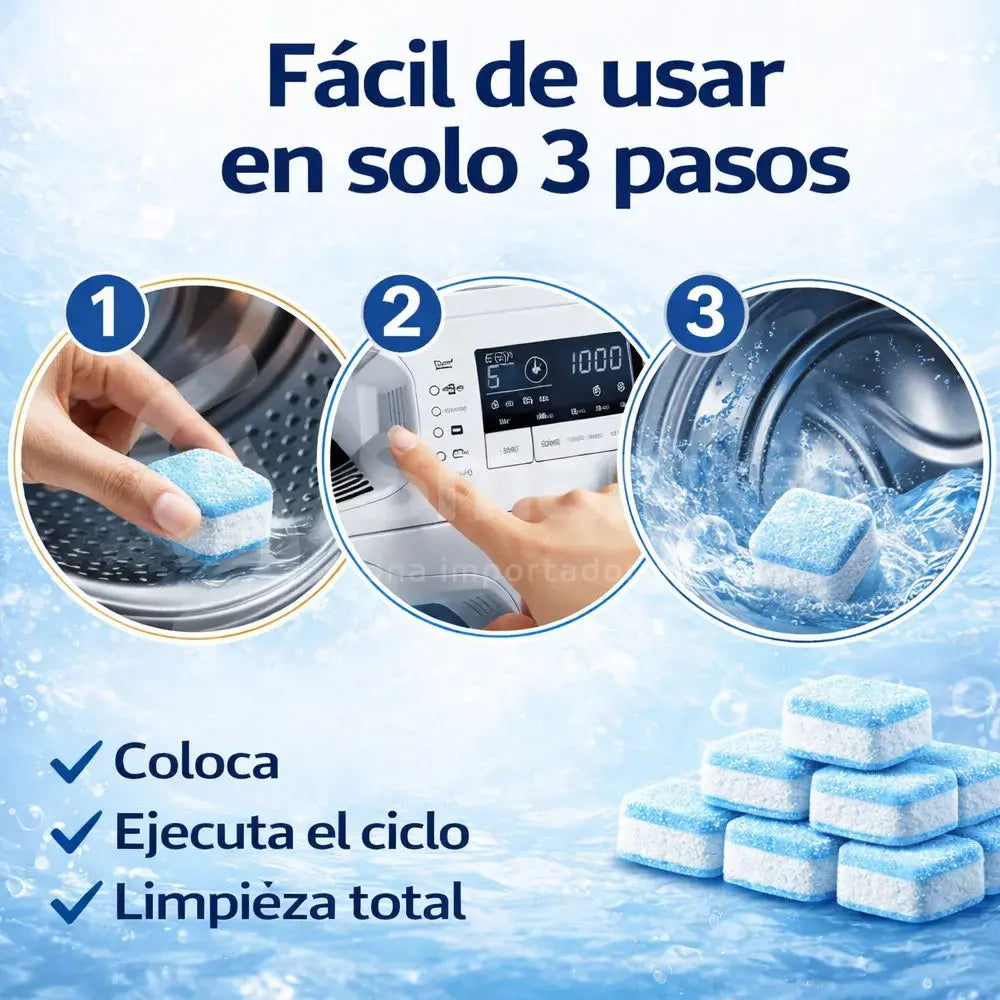 🚨 Pack Familiar TubClean Pro™ - 60 Pastillas Desinfectantes para Lavadora